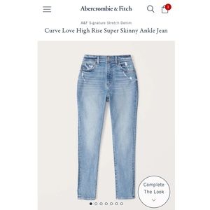 Abrecrombie Curve Love High Rise Super Skinny Ankle Jean
